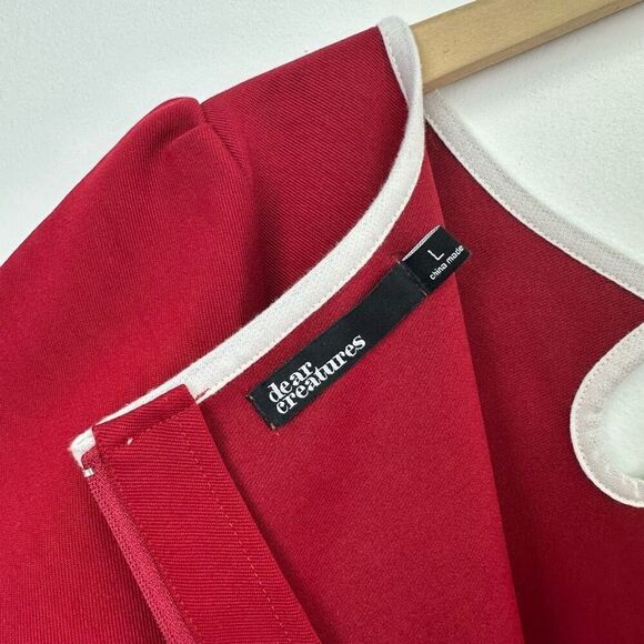 ModCloth Dear Creatures Women’s Burgundy Red Retro Skater Dress - Picture 5 of 12